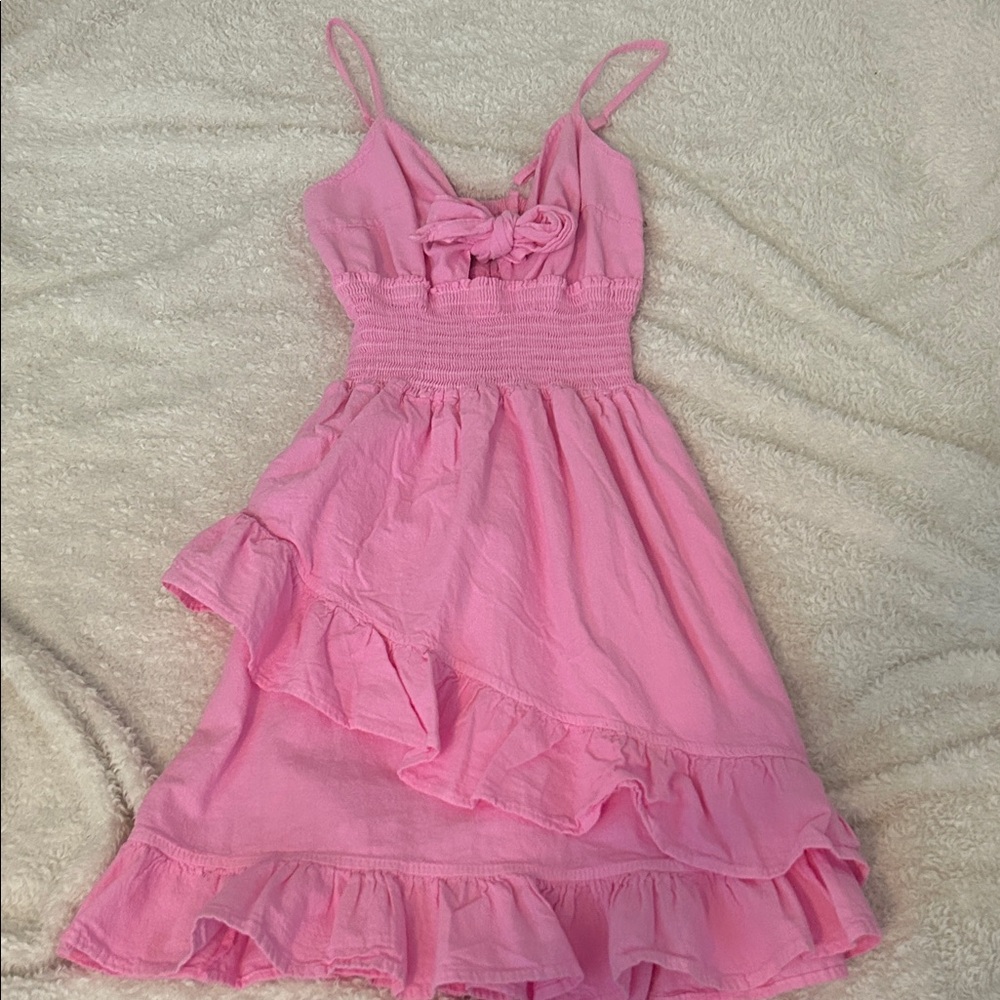 Pink Ruffled Dress - Picture 1 of 2